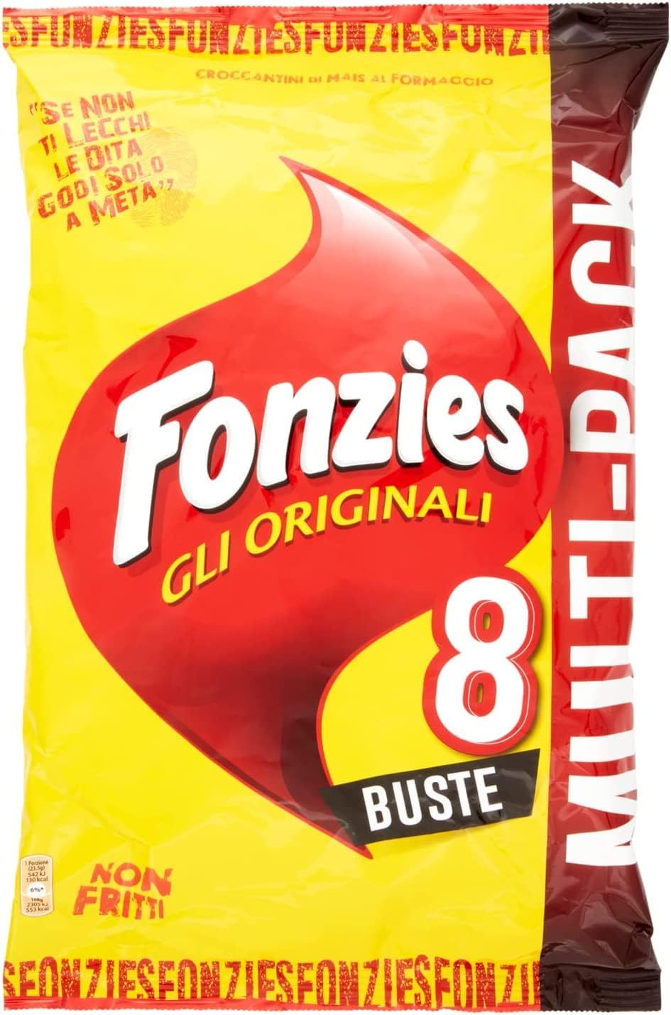 40x Fonzies Corn Snack with Cheese (5× 8 Pack)23g Crisps Potato Chips