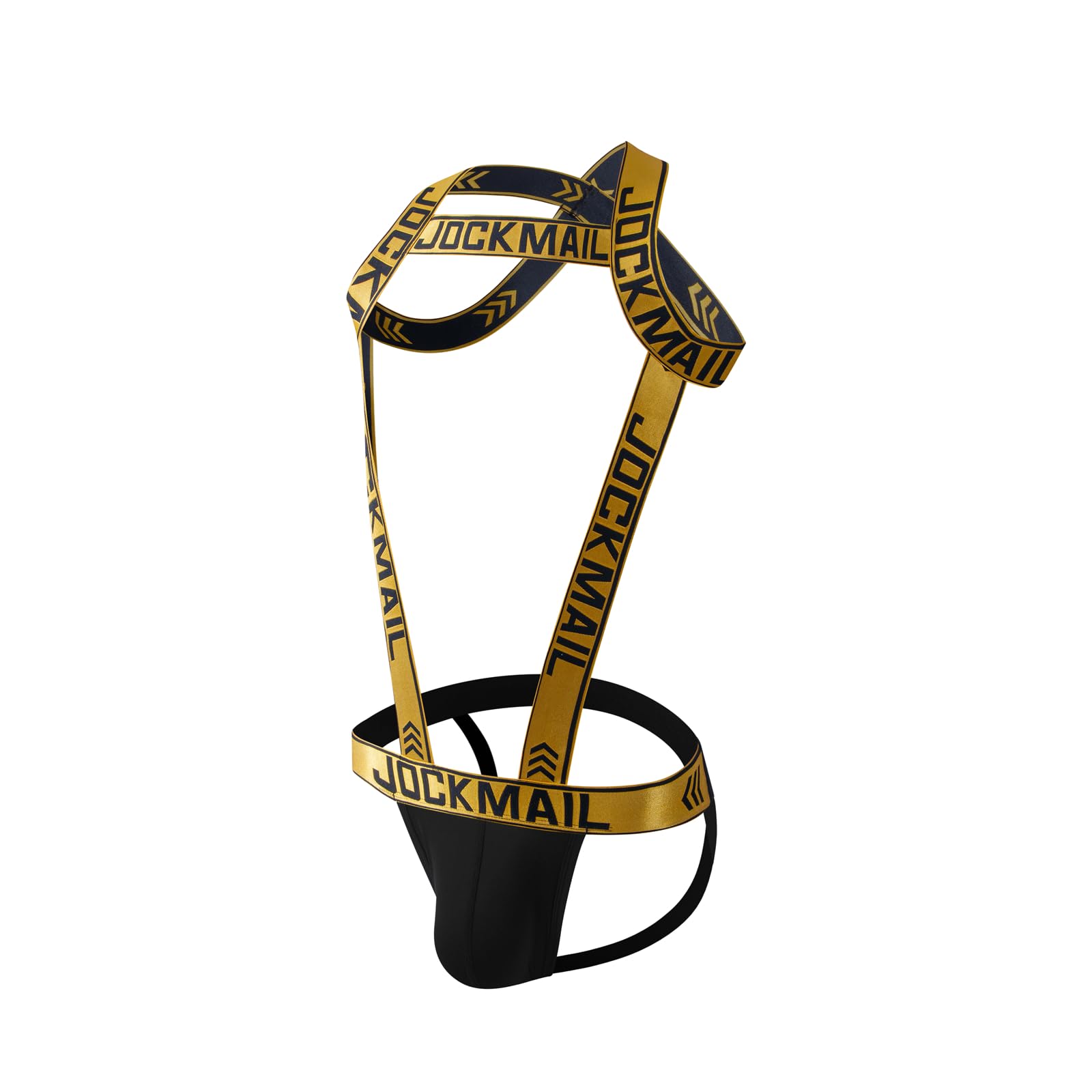 Mens Harness Sport Shoulder Strap with Jock Strap Fitness One-piecs Harness with Jockstrap Bodysuit