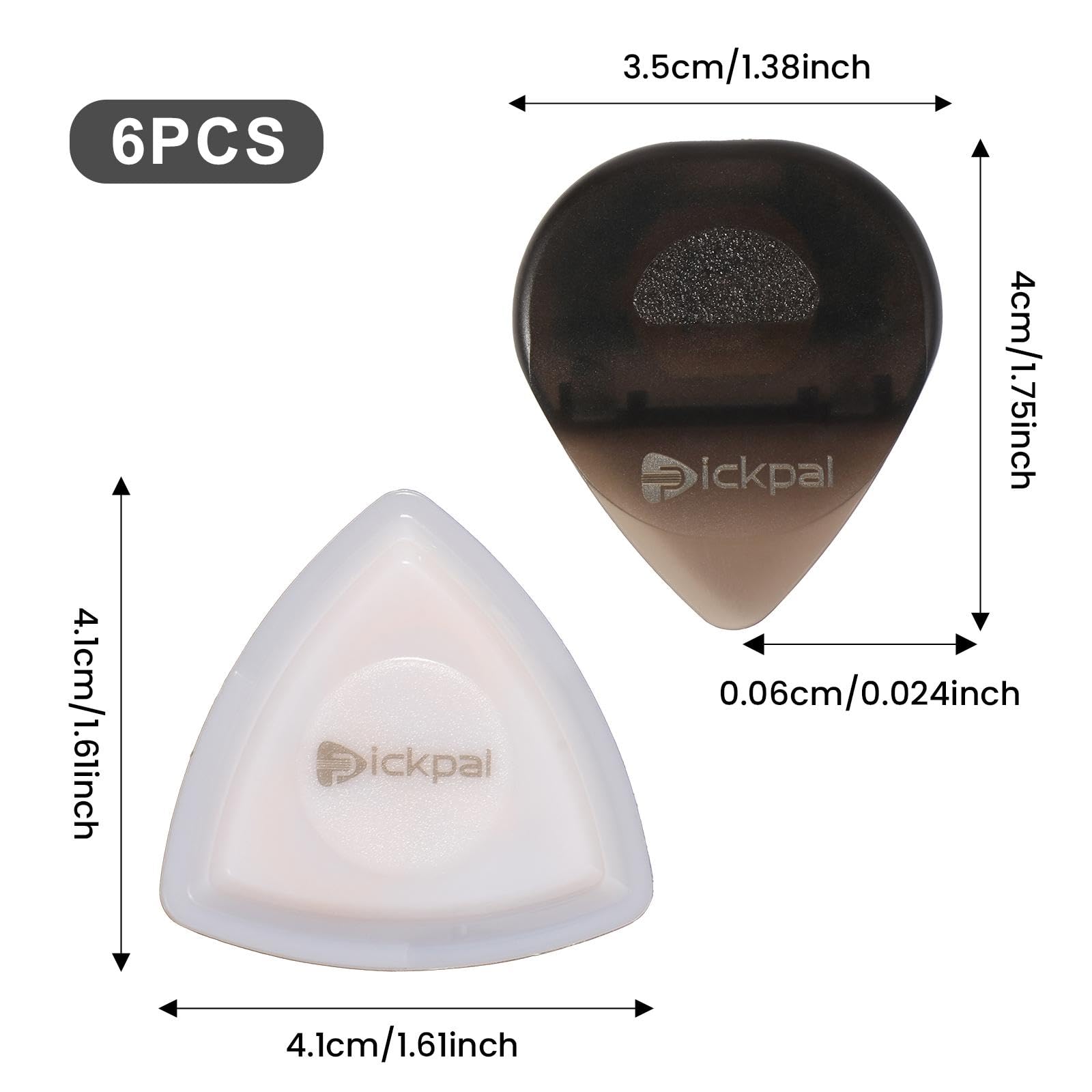 MagiDeal 6x Púas de Guitarra Iluminadas Coloridas Púas Compactas Iluminadas para Guitarra para
