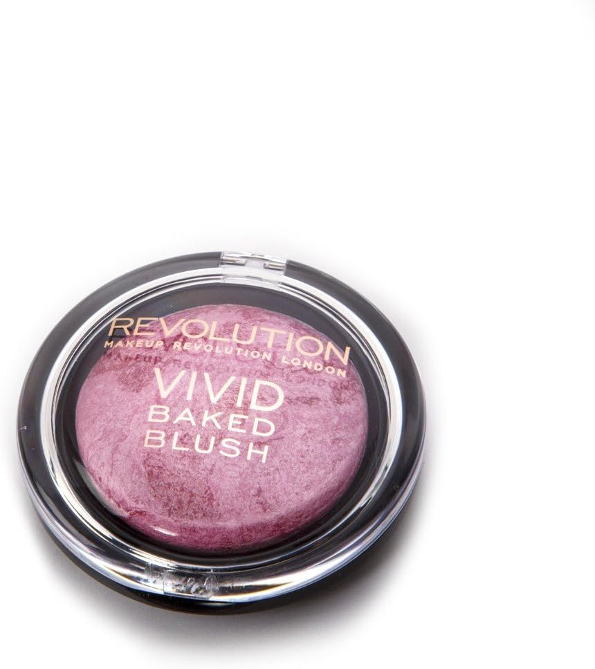 Makeup Revolution - Vivid Baked Blusher Blush - Bang Bang Your Dead - PALE CANDY PINK COOL TONE