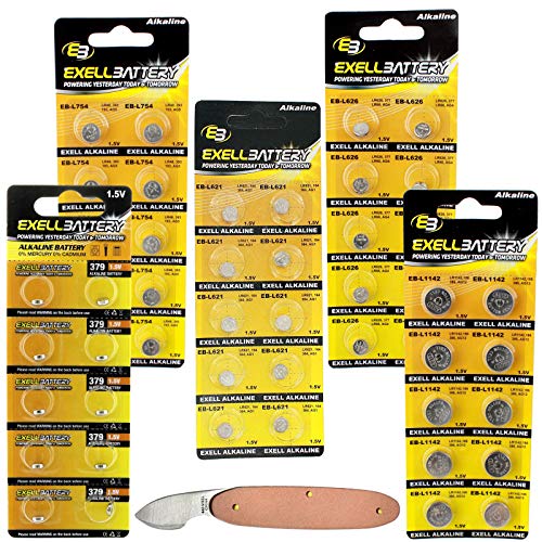 51Pc Essential Batteries Kit L626 L621 L1142 L754 L521 & Watch Opener #TOP20
