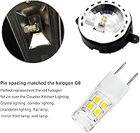 Vista 3 de Bombilla LED G8 de 3 W equivalente a WB25X10019 bombilla halógena de 20 W, bombilla de repuesto de 20 W para microondas GE/Samsung, 120 V, luz Luz