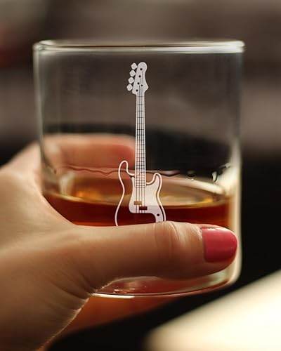 Miniatura 4 de Electric Bass Rocks Glass - Music Gifts for Bass Players, Teachers and Musical Accessories for Musicians that Play Bass Guitar - 10.25 Oz Glasses