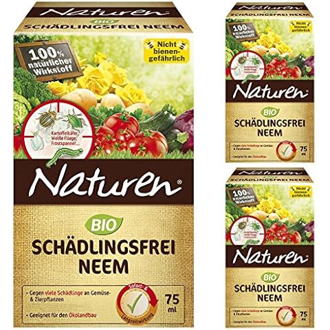 3 x 75 ml Naturen Bio Schädlingsfrei Neem an Gemüse & Zierpflanzen Cover