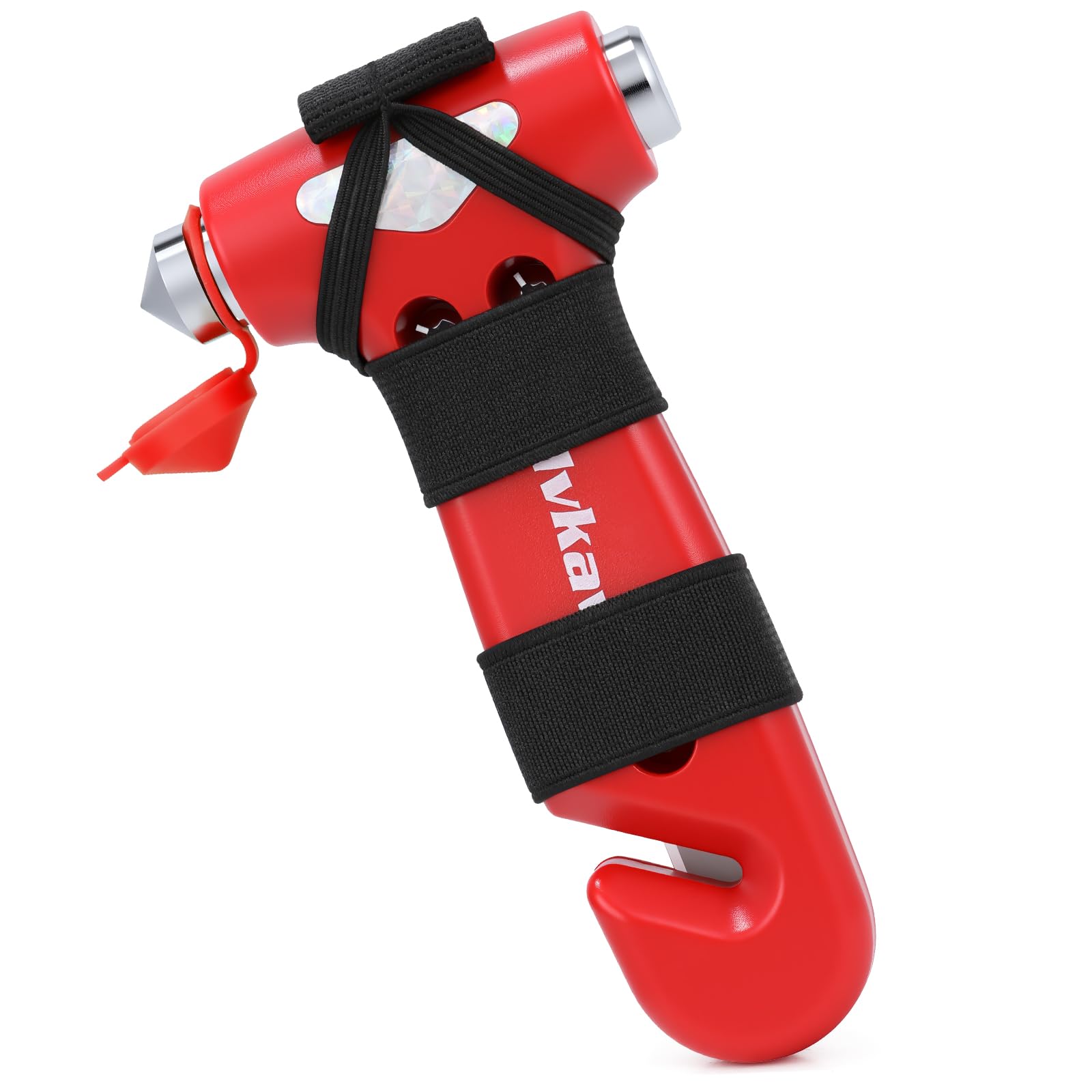 Window Breaker, 3-in-1 Emergency Escape Tool with Car Safety Hammer and Seat Belt Cutter, Safety Emergency Car Escape Tool, Road Trip Essential Gift for Family (Red)