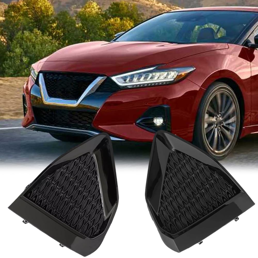 Riloer Copertura per fendinebbia per auto, 1 paio di coperture per fendinebbia paraurti anteriore, fendinebbia anteriore per auto, compatibile con Nissan Maxima 2019-2022, 62257-9DJ0A 62256-9DJ0A