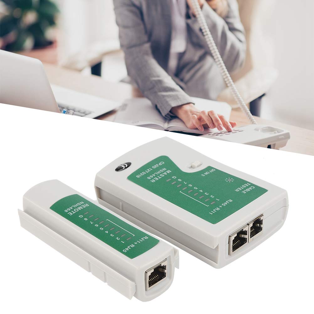 Cable Tester Detector, Network Cable Tester Anti-Shock Network Phone Wire Test Tool J45+RJ11 Test Tool for Construction Site Environment for Cable Test Use-image-37
