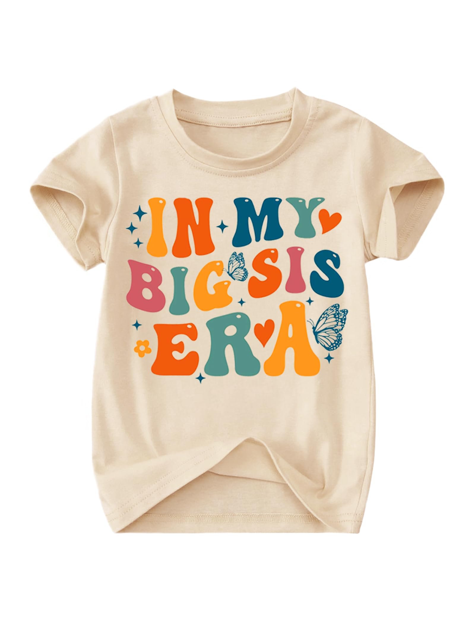 Toddler Big Sister Tee in My Big Sis Era Graphic T-Shirt Big Sis Announcement Crewneck Shirts Sibling Reveal Tops