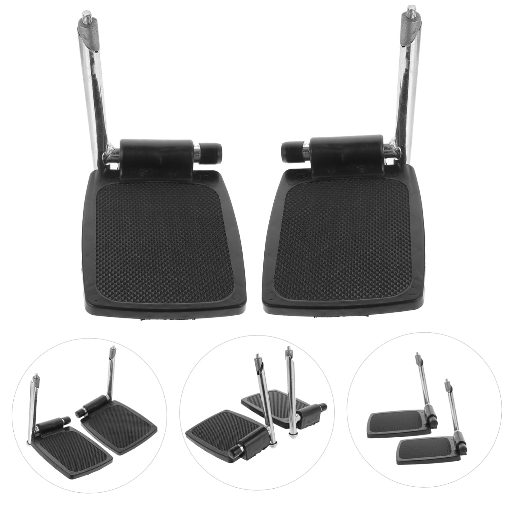 Healeved Reposapiés Resistentes para Silla de Ruedas Pedal y Almohadilla de Plástico, Accesorios Plegables para Uso Diario Color Aleatorio