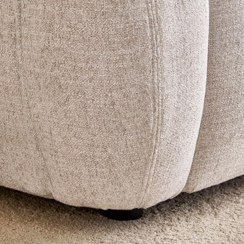 Image of Home Centre | Alchemy Fabric 1-Seater Sofa | Sofa for Living Room | White | 1 Year Warranty