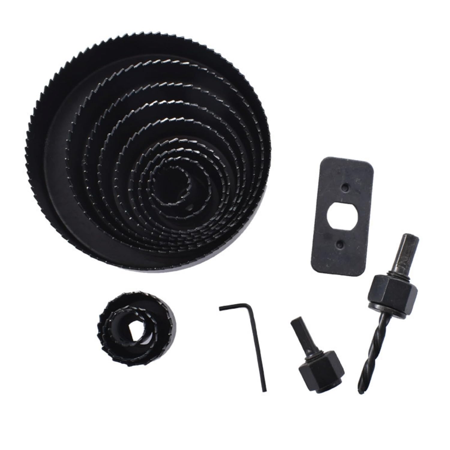 Multi Size Hole Kits 18Pcs 3/4" to 5" Carbon Steel Hole Cutter Includes Drill Bits and Storage Organizers Case Soft Wood Drill Kit