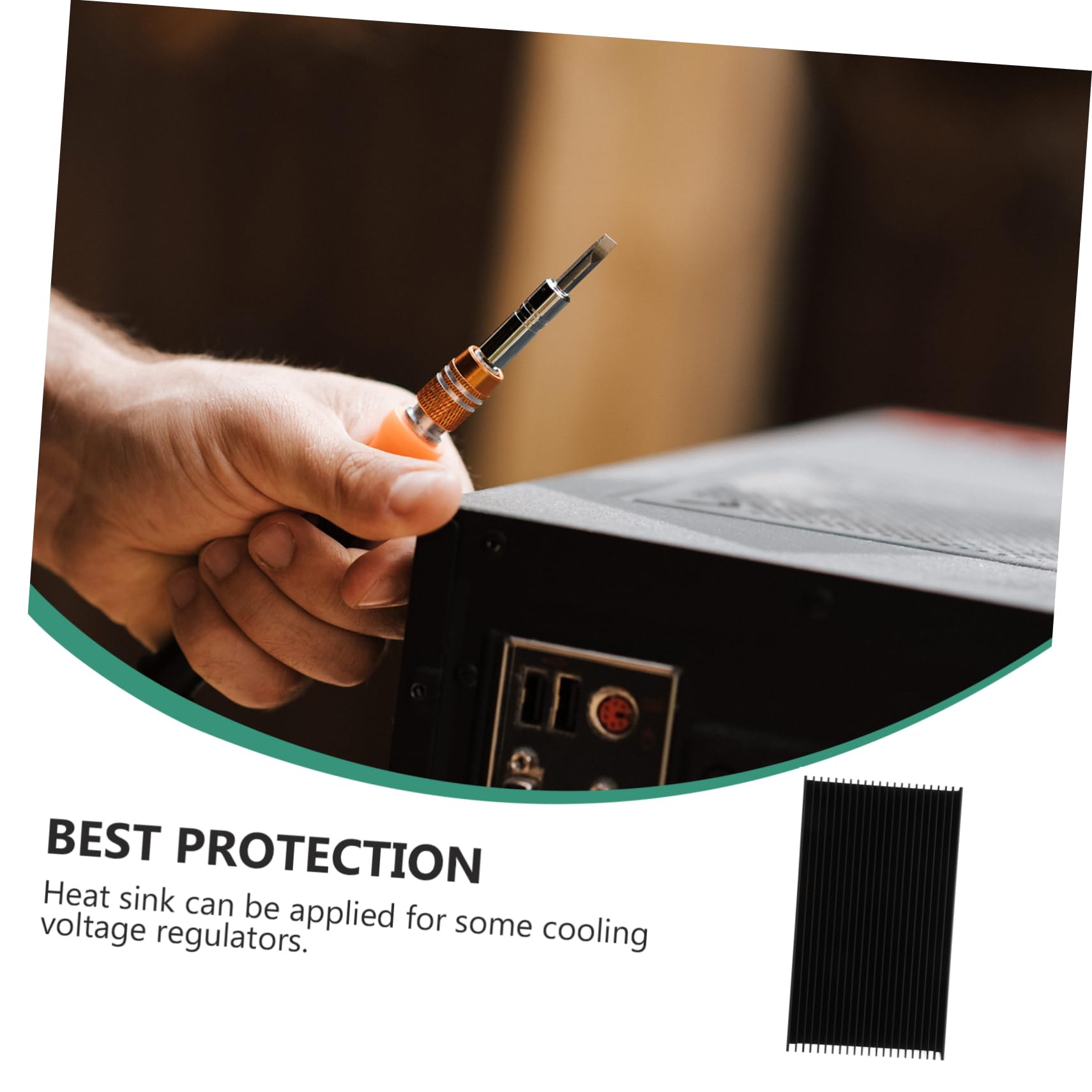 DOITOOL Metal Voltage Regulator Heat Sink 69x27mm Aluminum Heat Sink High Performance for Led Electronic Devices