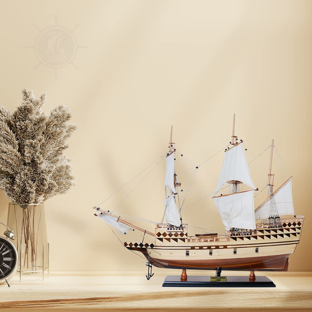 Old Modern Handicrafts Modello di Nave Mayflower Completamente Assemblato - Modello di Nave di Qualità Museale - 31,0L x 8,5P x 25,0A Pollici