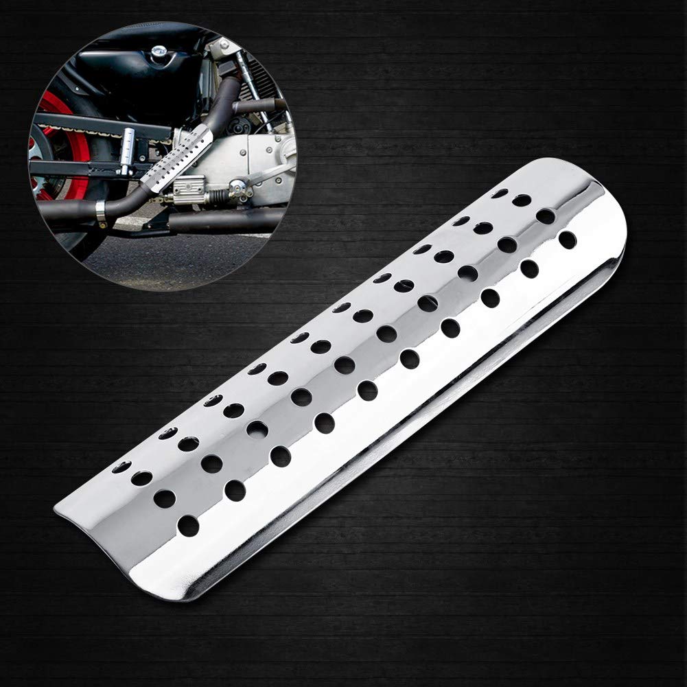 Paracalore Per Moto Universale - Copritubo Di Scarico In Argento, Scudo Termico - Foto 8