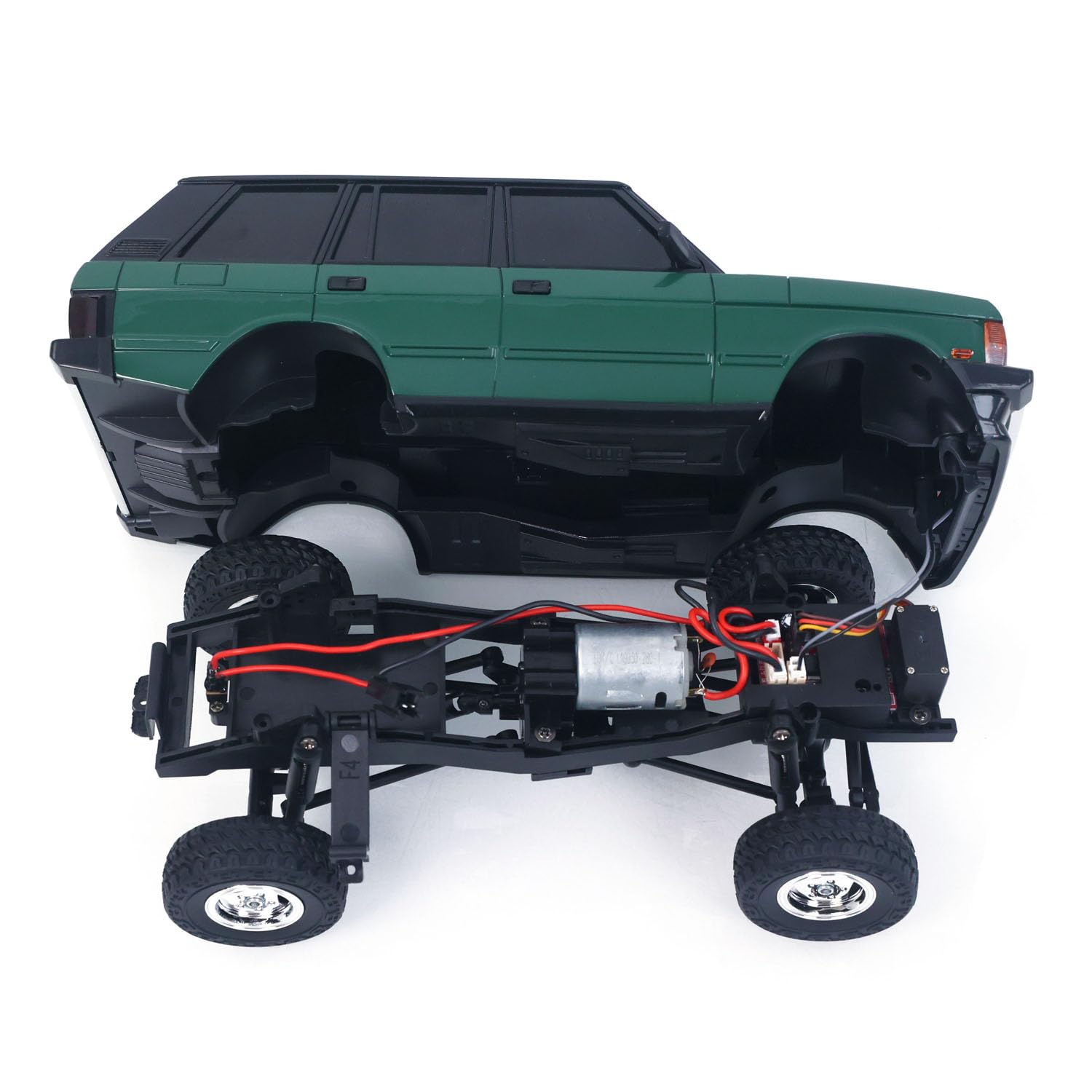 TOUCAN RC HOBBY LDRC LD18401 4 x 4 RC Coche Escalada 1/18 2,4G Simulación Rock Crawler Coche SUV Modelo Listo para Go 280 Motor de Cepillo ESC LED Luz Exterior