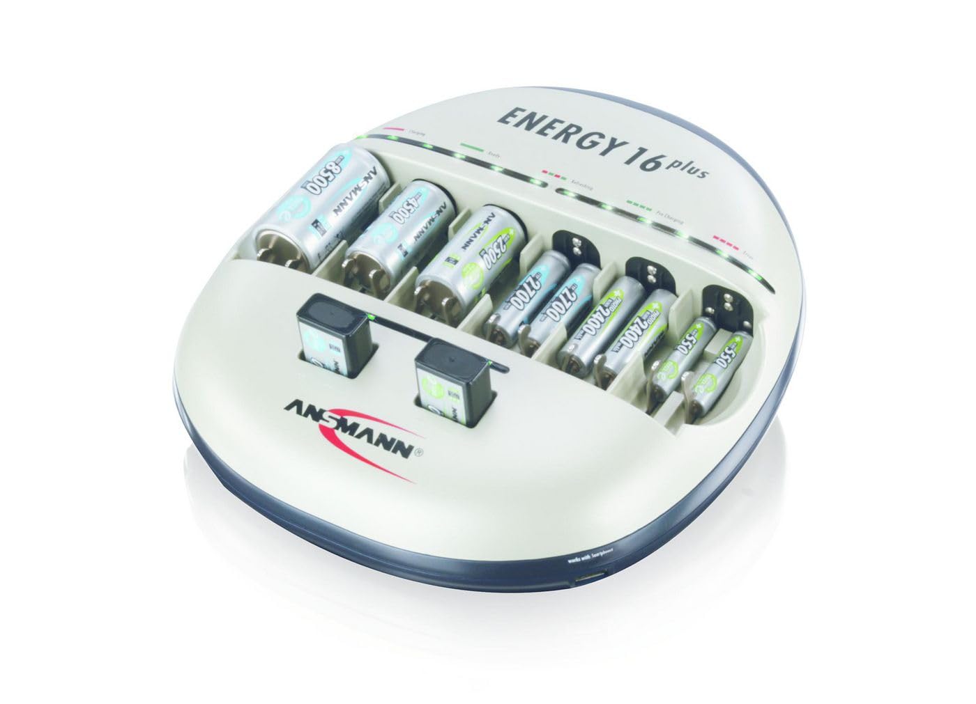 ANSMANN 1001-0004 ładowarka, BATT, D/C/AA/AAA/PP3/USB, 240 V
