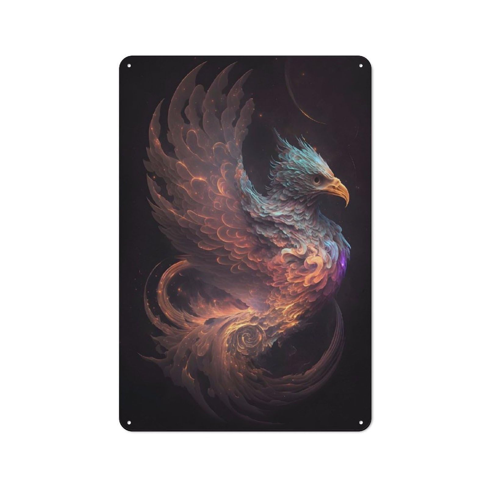Junmoney Mystic Griffin Metal Wall Sign 30X20cm Featuring For Living Room Wall, For Metal Sign Collectors, For Garage And Workshop Walls