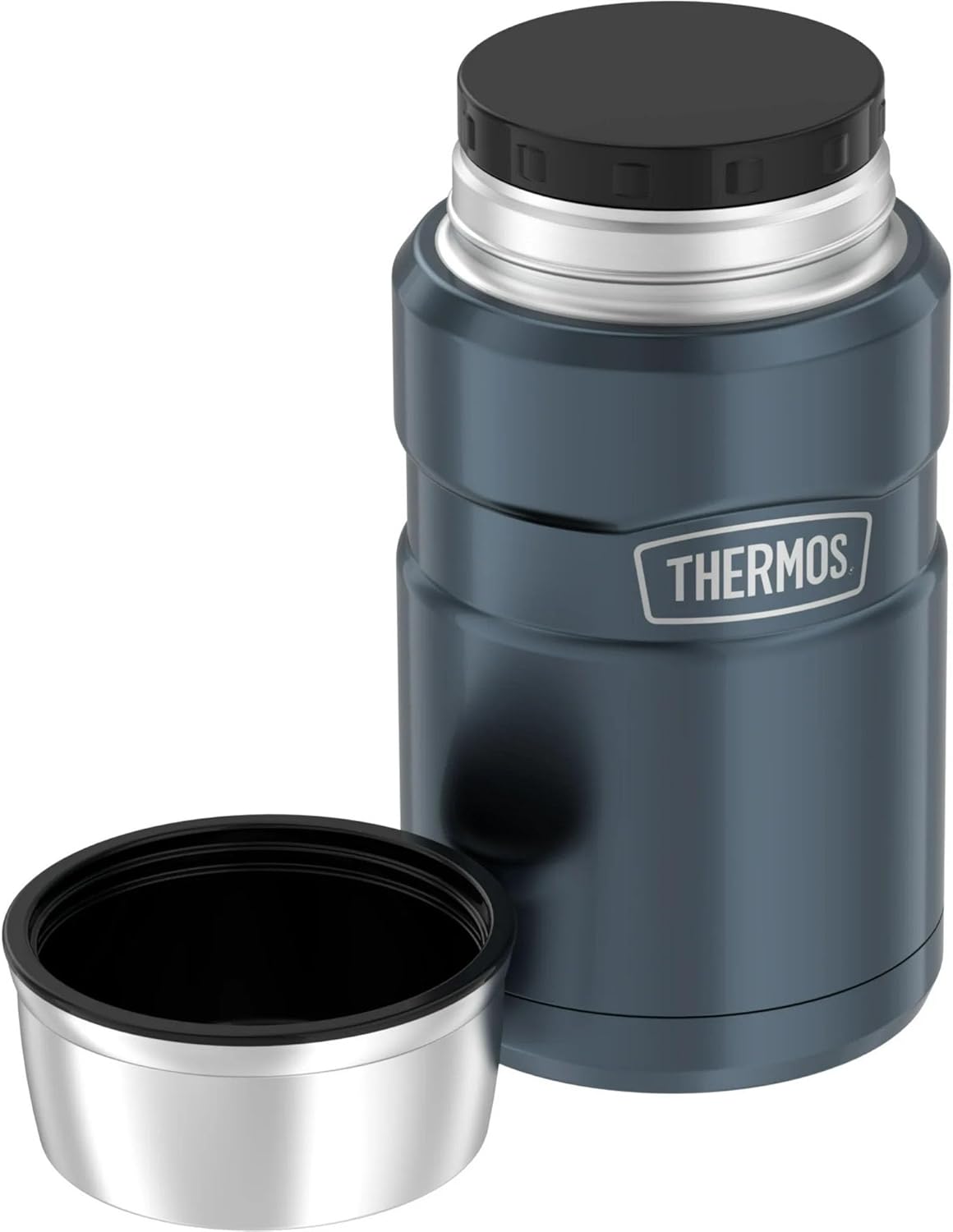 THERMOS Stainless King Vacuum-Insulated Food Jar , 24 Ounce, Slate
