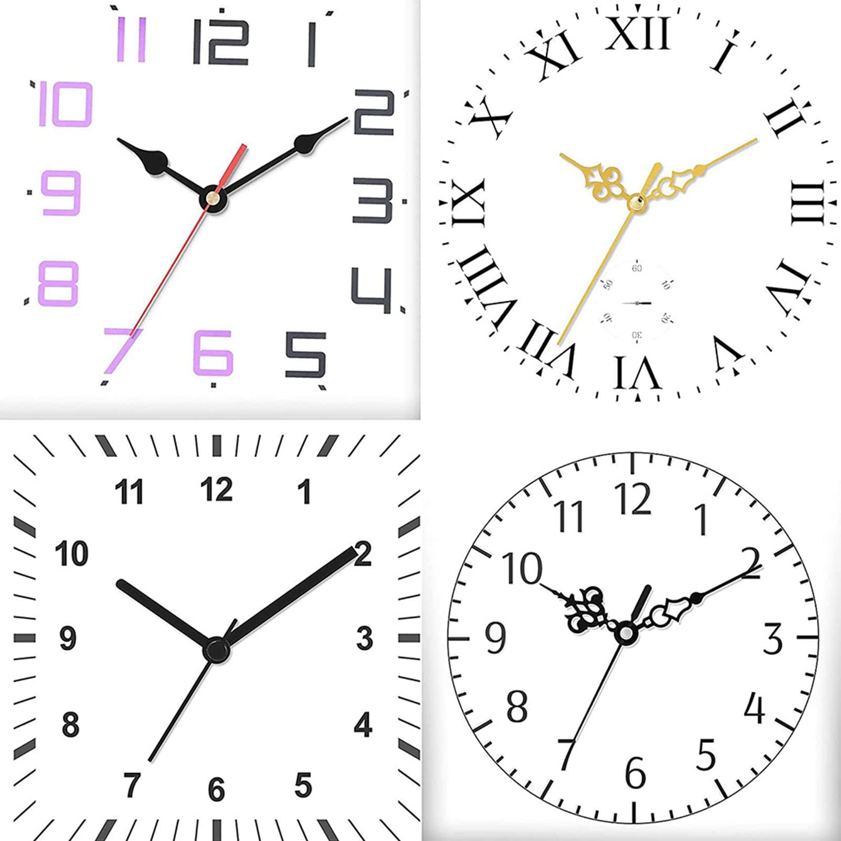 35 Ensembles de Mécanisme de Mouvement D'Horloge à Quartz, Mécanismes D'Horloge à Arbre Court Silencieux avec Aiguilles, Pièces de Mécanisme D'Horloge Murale