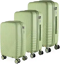 Cj Malas Polipropileno 3 Peças P, M, G Rodas 360 - Canadá (Verde)