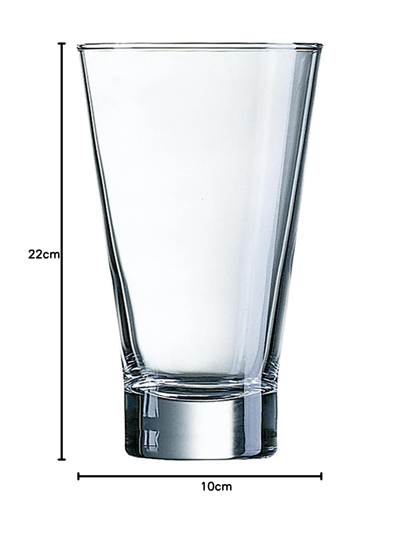 Arcoroc Set de 12 vasos altos Shetland de vidrio 15 cl