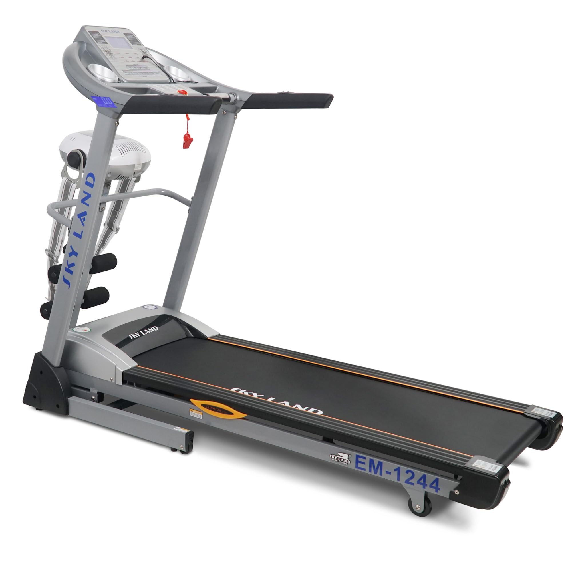 SKY LAND Treadmill 5 HP Peak Motor, Foldable Running Machine For Home Use, Sit-ups, Massage, 120kg max User Capacity, Blackجهاز سير كهربائي