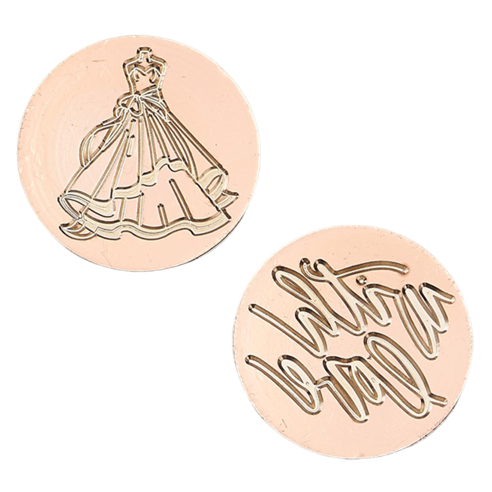 Nucelit 2Pieces Seal Stamp Head with Vintage Pattern for Seal Envelope Valentines Card Wedding Invitation Card Wine Bottle Stamp