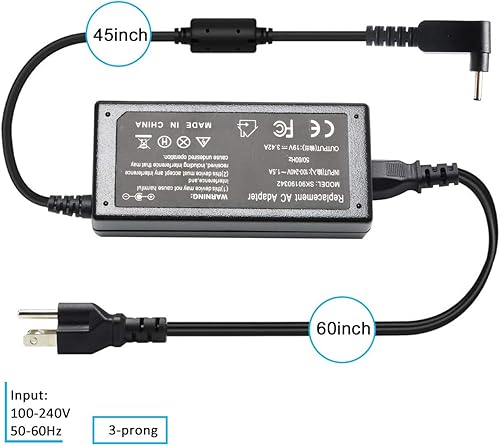 Miniatura 3 de Cargador para ordenador portátil compatible con Acer Chromebook 11 13 14 15 CB3 R11 CB5 C720 C720P C740 CB3-532 CB3-431 CB3-131 CB3-111 CB5-132T