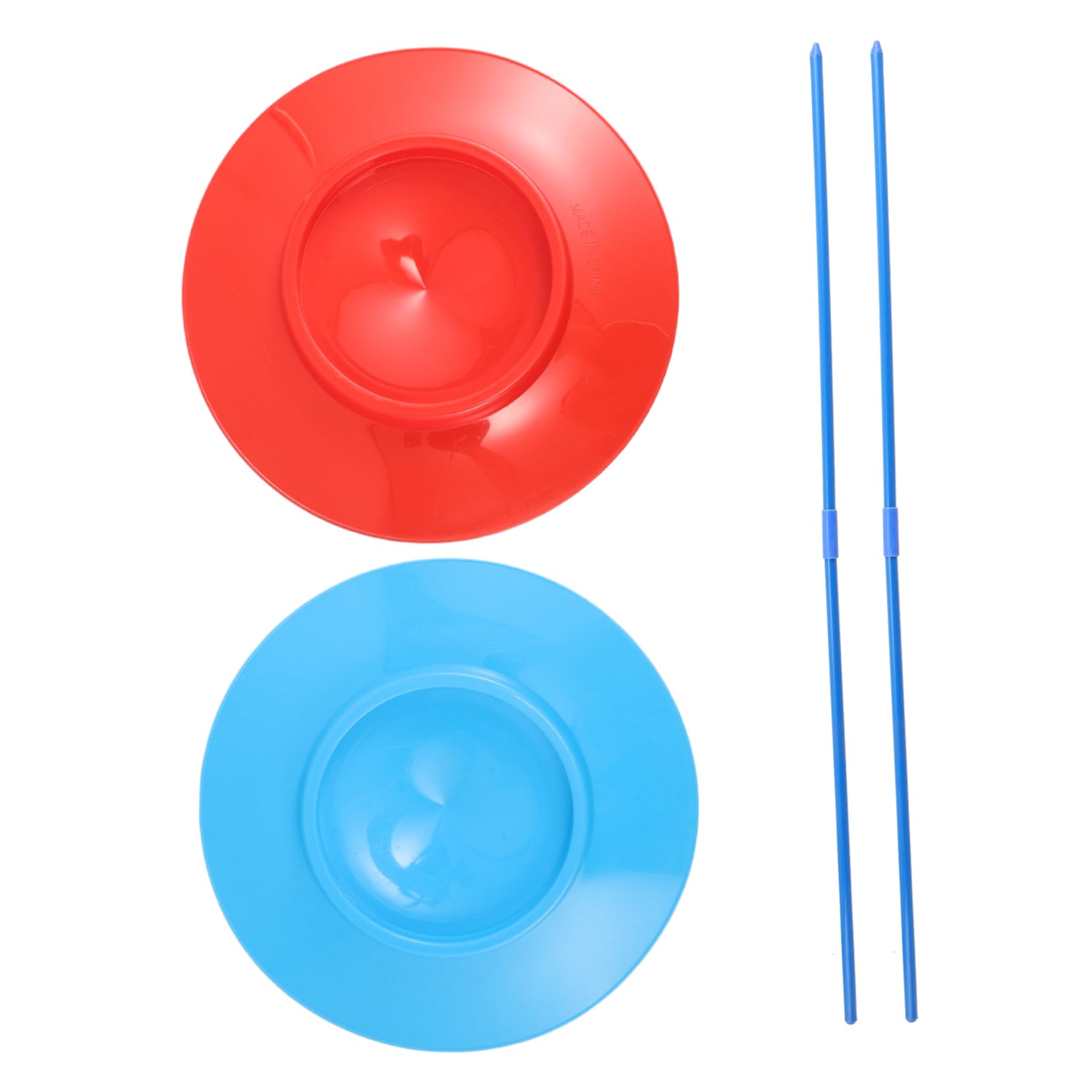 FOYTOKI Juggling Sticks Plates Set 2pcs Circus Juggling Toys for Boys and Girls Adults for Parties Events