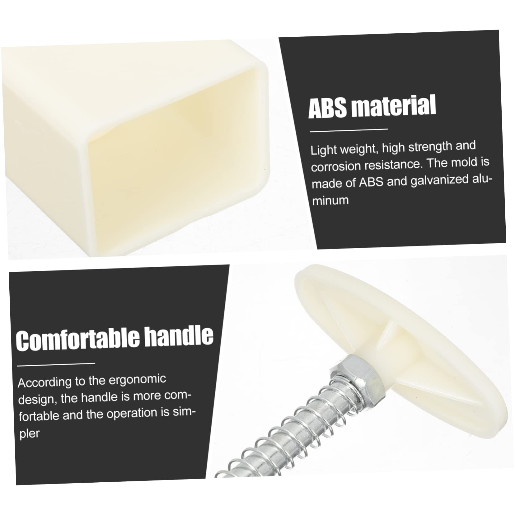 JECOMPRIS 2 Sets DIY Green Bean Cake Non Stick Hand Press Type for Baking Square Shape Easy to Clean and Reusable for Moon Cake Making and