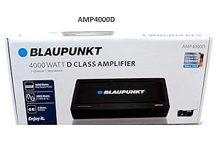 Blaupunkt AMP4000D 4,000-Watt-Max 2000w Amp Monoblock Class D Power Amplifier