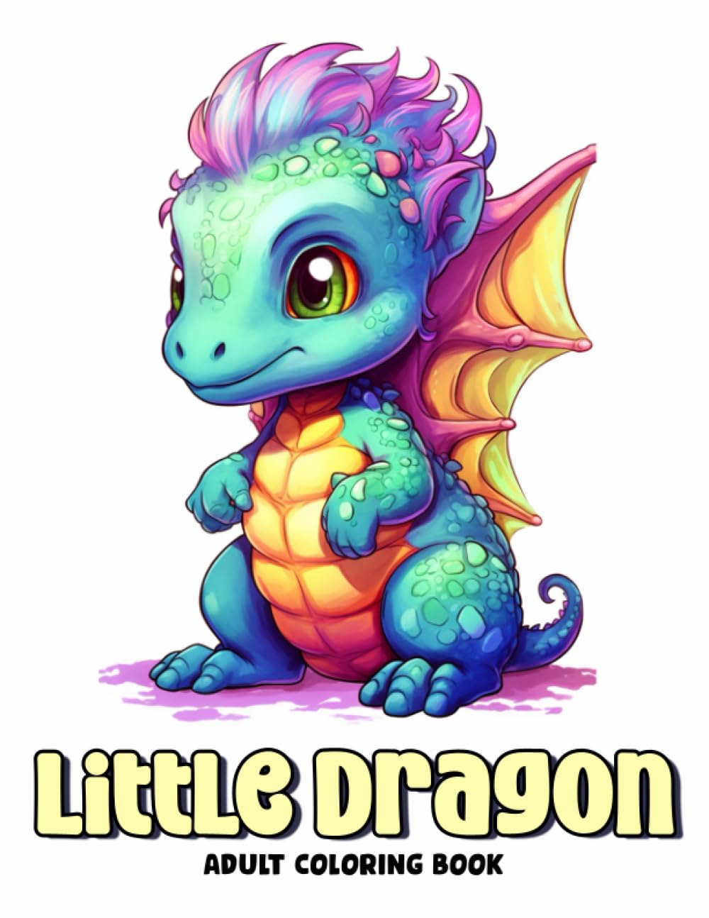 Little Dragon Coloring Book For Adults: Awesome Baby Dragon Illustrations for Stress & Anxiety Relief