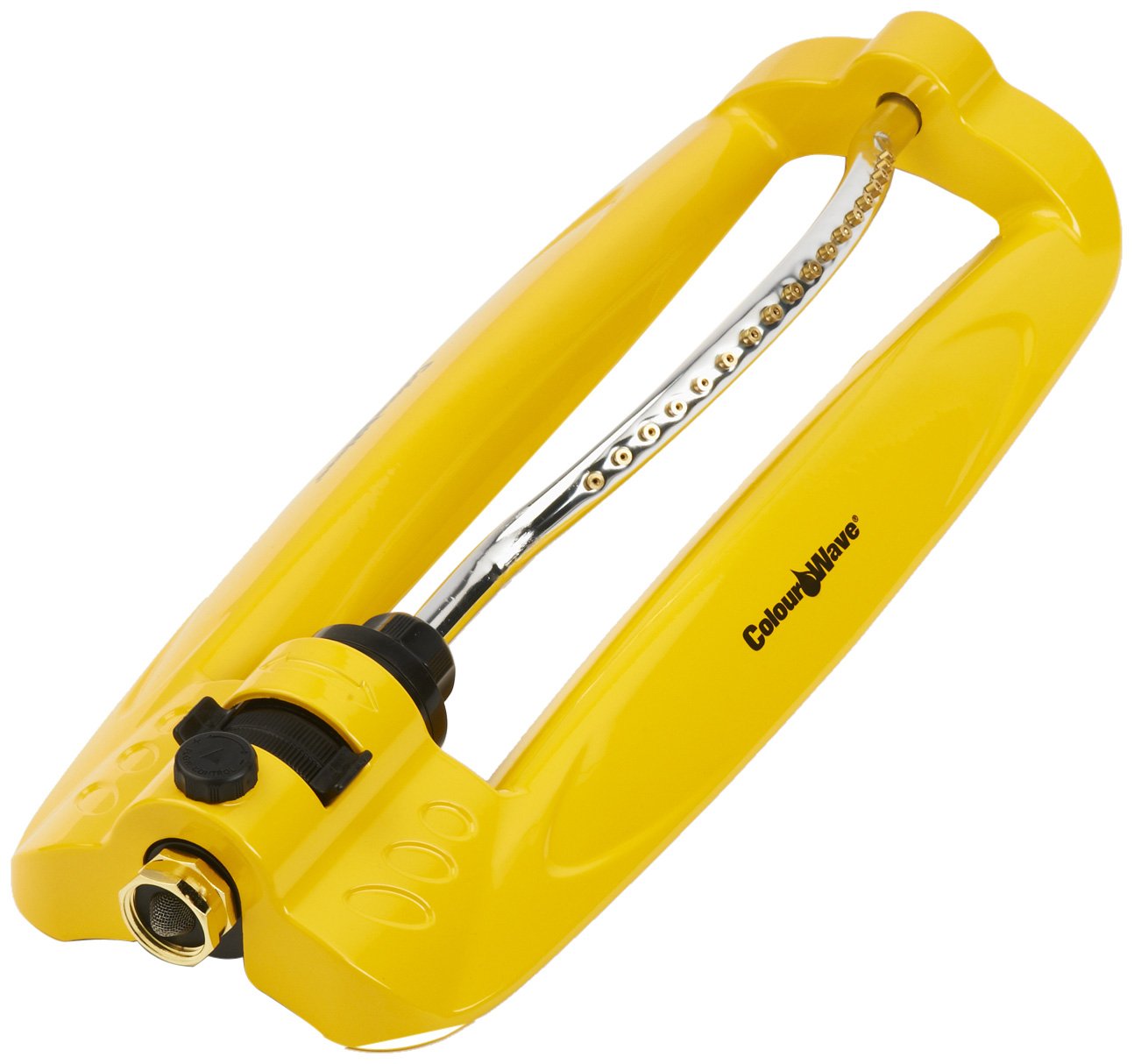 GARDENA CW-9MOS-Y Metal Oscillating Sprinkler, Yellow