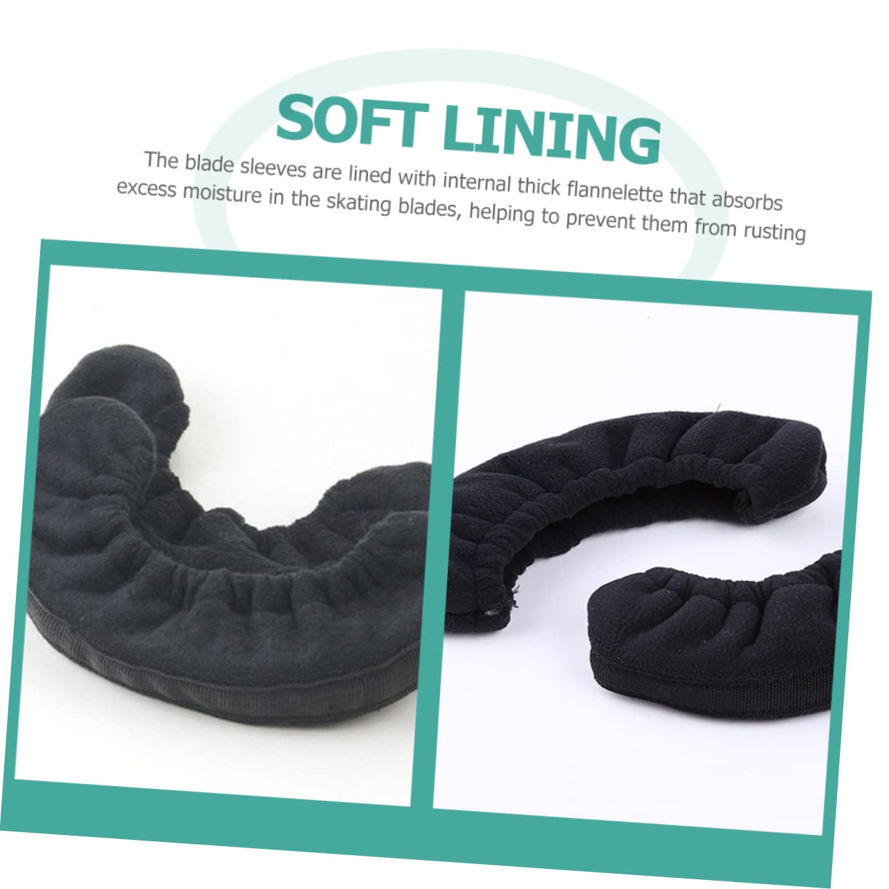 OSOLADY 1Pair Elastic Skate Guards Durable Protector for Ice Hockey Figure Skating Blades Soft Lint Material Prevents Damage to Bags Shoes