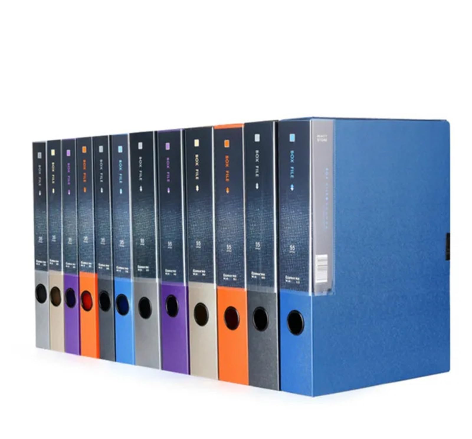 Aktenordner, Informationsboxen, Dokumentdateien, Box, Aufbewahrungshüllen, Papier-Organizer, A4, praktisches Kunststoff-Büro Für Büro Zuhause Und Schule(Orange)