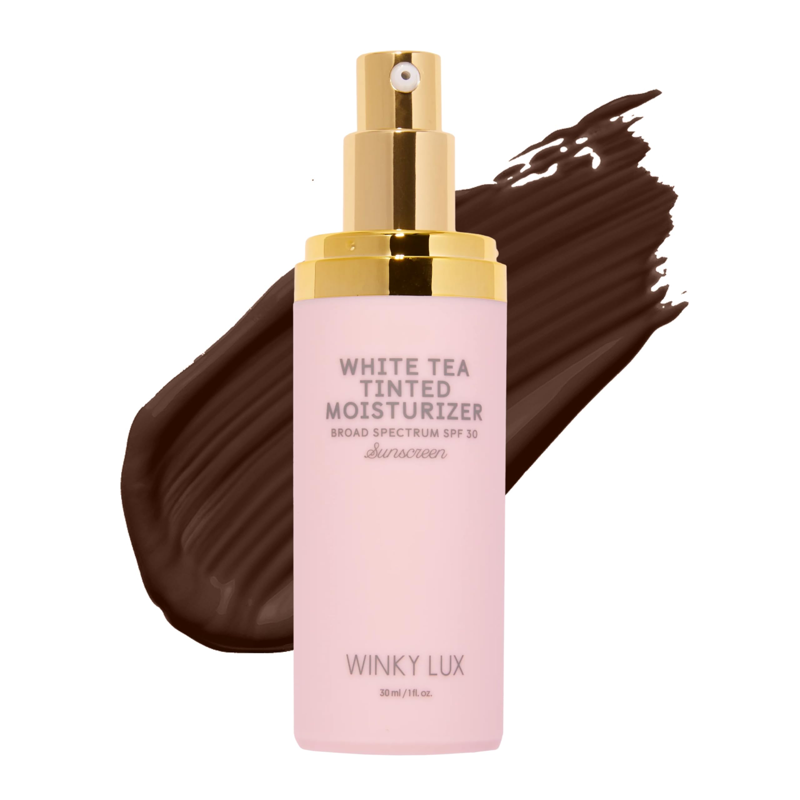 Winky Lux White Tea Tinted Moisturizer SPF 30 - Buildable Coverage with Facial SPF Lightweight Sunscreen for Face