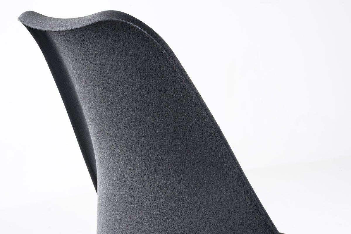 CLP Chaise de Bureau Ergonomique PEGLEG - Fauteuil de Bureau ŕ Roulette avec Dossier en Plastique Solide - Assise Revętu en Similicuir Hauteur R, Couleur:Noir