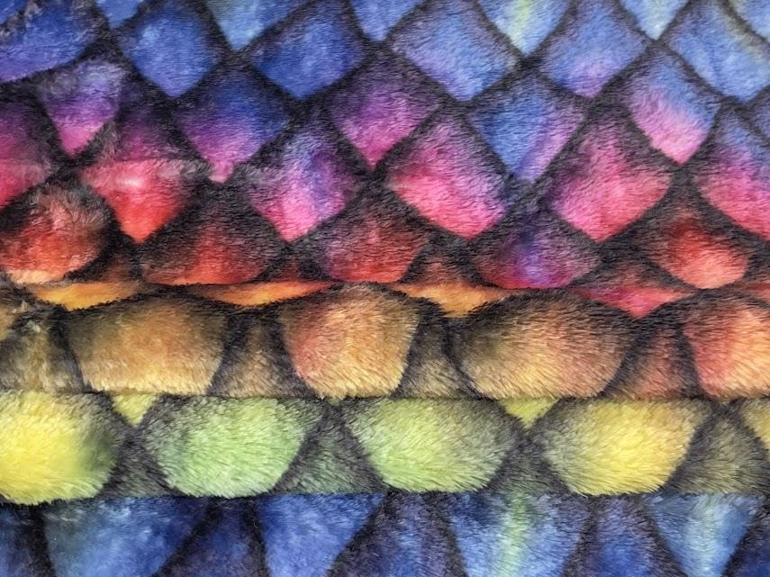 Tissu polaire écailles de dragon multicolore pour couverture enfant douillette - 5