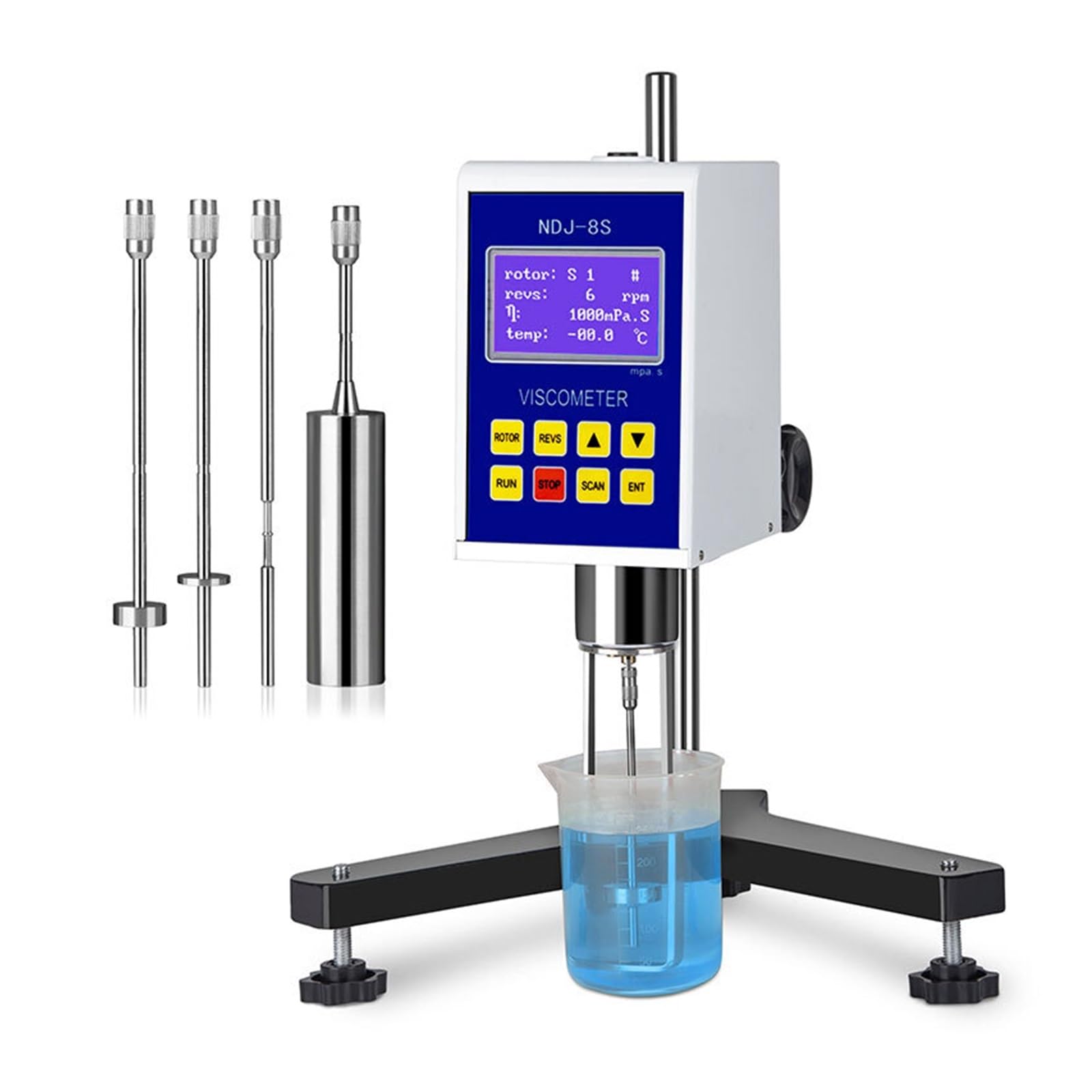 Viscosímetro rotatorio digital Viscosímetro rotatorio digital Medidor de viscosidad de pintura de alta precisión LCD NDJ-5S/NDJ-8S/NDJ-9S(0 rotor)