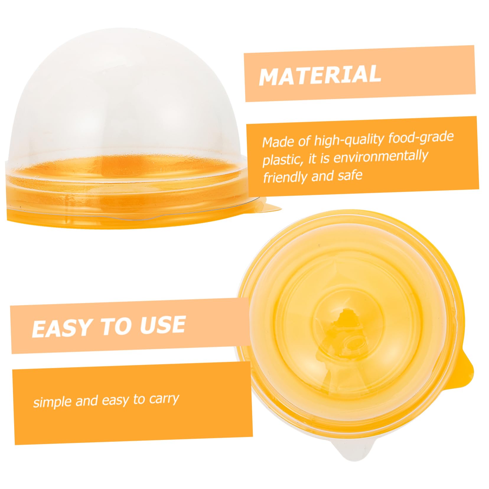 Ciieeo 100pcs Small Cake Boxes Round Mini Cake Containers Plastic Mini Packing Boxes Biscuits and Cookies