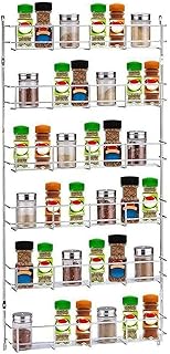 Zestaw butelek na przyprawy ， 6 poziomów Kitchen Spice Rack Organizer Półka do przechowywania Spiżarnia Wiszący uchwyt ścienny - Słoiki na przyprawy - Organizer na przyprawy do szafki - Organizer na