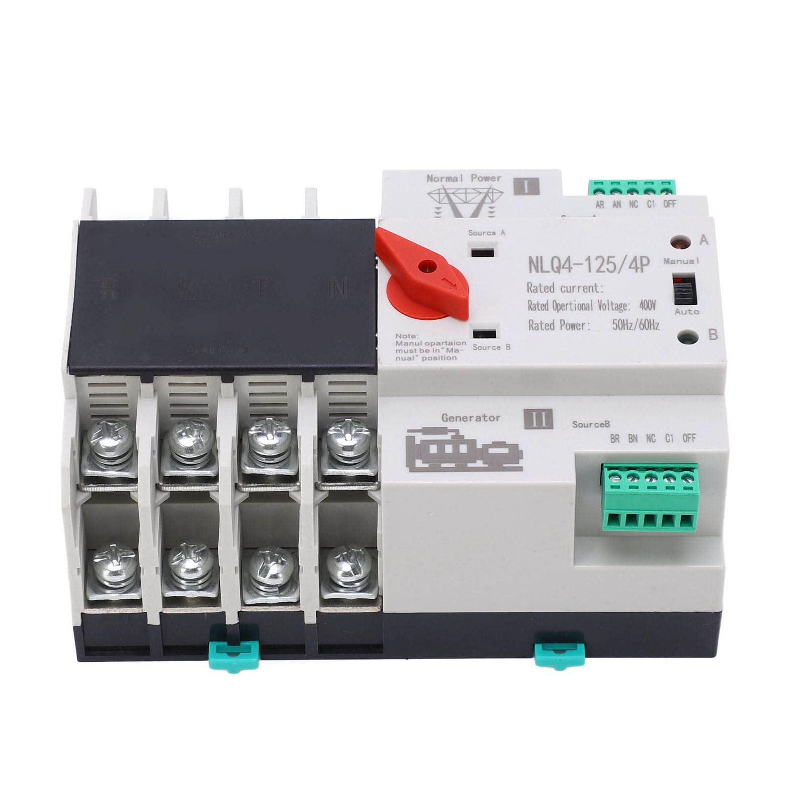 Interruttore di Trasferimento Automatico a Doppia Potenza 4p Interruttore di Trasferimento a Doppia Potenza Resistente All'alta Temperatura AC400V (63a)