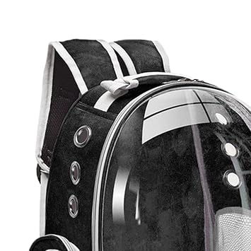 GIANTE Waterproof Pet Carrier Backpack Puppy Dome Hiking Outdoor Knapsack Black