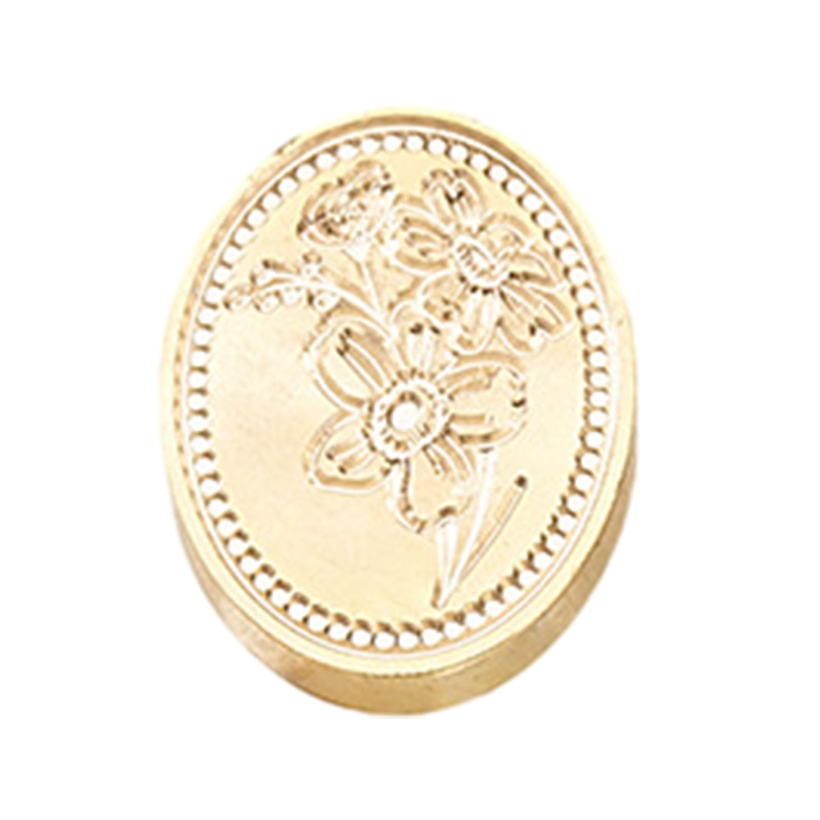 NEWFT Cards Wax Stamp Head Replacements Envelope Sealing Greeting Card Emboss Sealing Wax Stamp Head Brass Embossed Seal