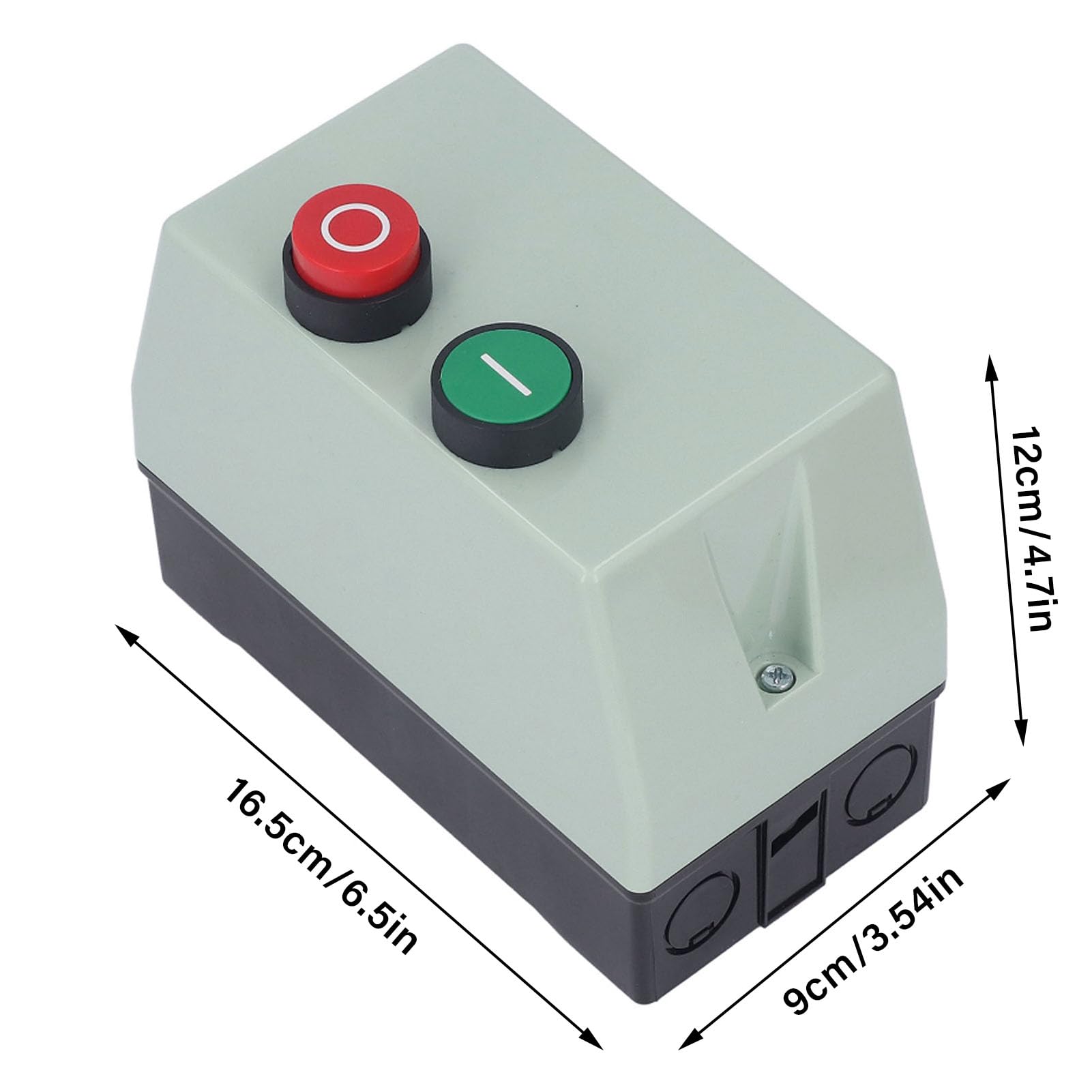 Démarreur Moteur Magnétique 220-230V Monophasé / 380-400V Triphasé, IP55 Étanche avec Protection contre les Surcharges, pour Compresseur et Pompe