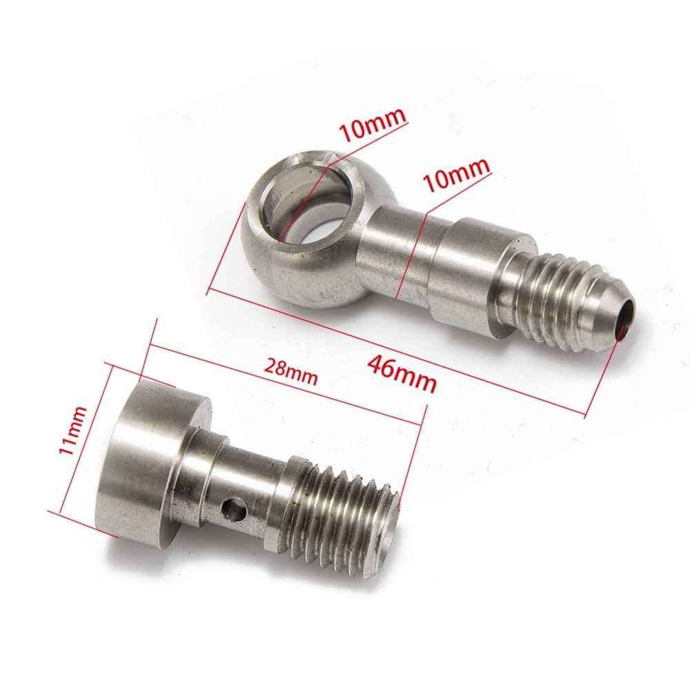Kit Boulon Banjo D'Alimentation Huile Pour Turbo - Compatible Moteur EVO 1-10 4G63T/4B11T - Acier Haute Résistance