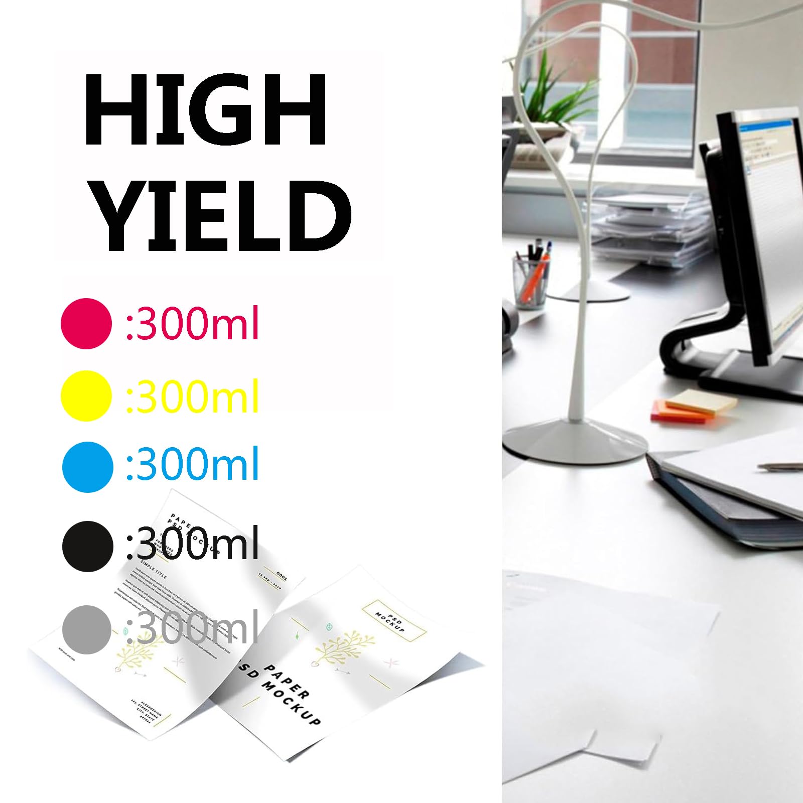 Cartucce D'inchiostro Compatibili per 730 per HP DesignJet T1600 T2600 T1700 Stampante Cartucce D'inchiostro ad Alta Resa, 300 ML,C