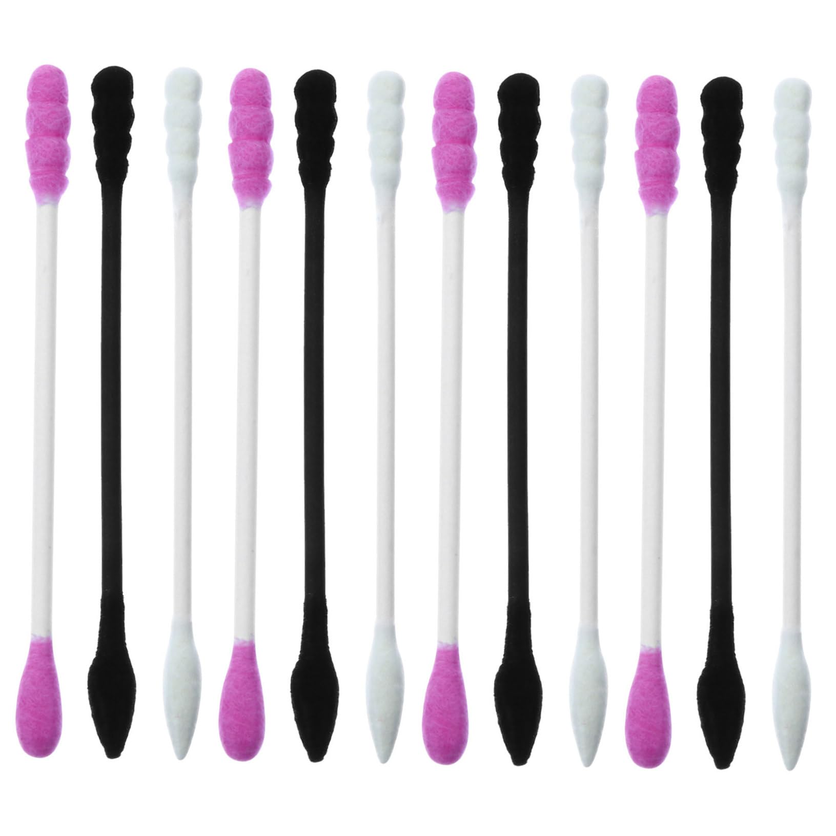 Didiseaon 3 Pack Makeup Cleaning Swabs Long Cotton Stick Pointed Tip Microblading Cotton Buds 300 Total Random Color