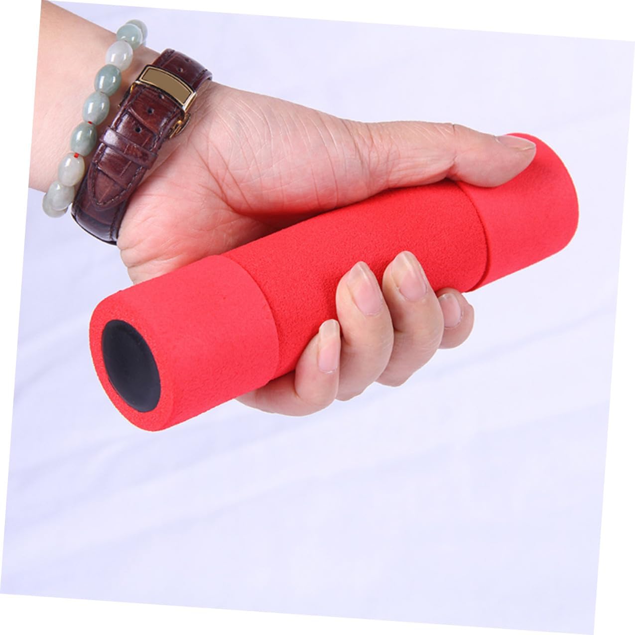 TOYANDONA 2pcs Fitness Dumbbells for Women, 0.5kg Red Foam Dumbbell Weights, Lightweight Exercise Equipment for Home Workout and Strength Training