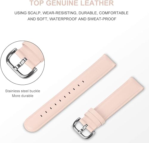 Miniatura 2 de 200 correas compatibles con Fossil Julianna Hr, correa de repuesto de piel auténtica suave clásica para Fossil Julianna HR/Fossil Carlyle Smartwatch